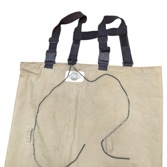 White River Fly Shop Chest Waders Sz L Straps Neoprene Boot Foot Fly Fishing - Picture 3 of 8